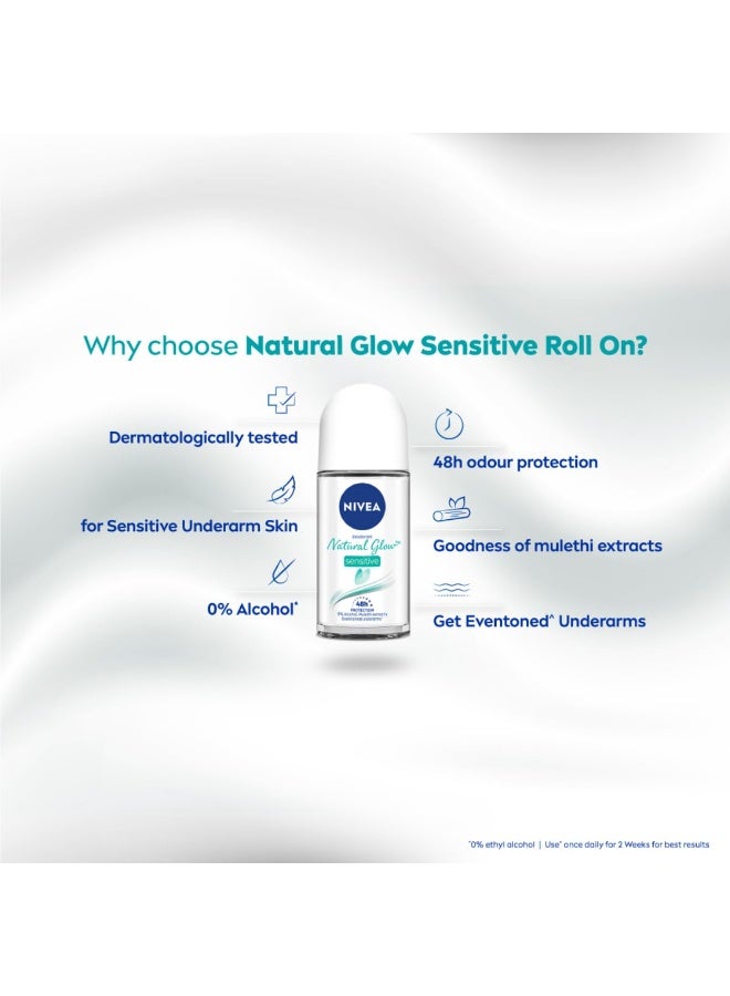 نيفيا مزيل عرق نيفيا للنساء، رول أون، لتفتيح البشرة الحساسة، يوفر حماية لمدة 48 ساعة، 50 مل. - Image 4